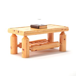 Cedar Log Coffee Table 3D model