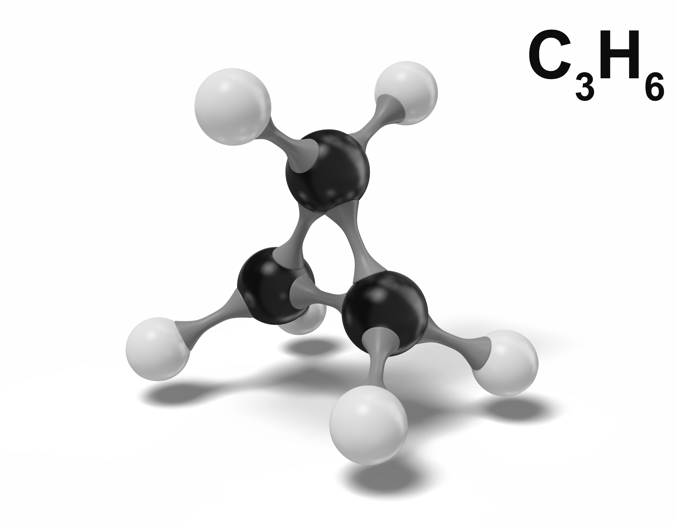 modelo 3d Modelo molecular de ciclopropano 3D C3H6 - TurboSquid 1540176