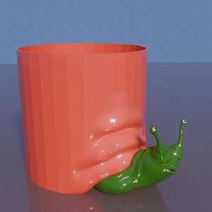 Mug without handle with snail