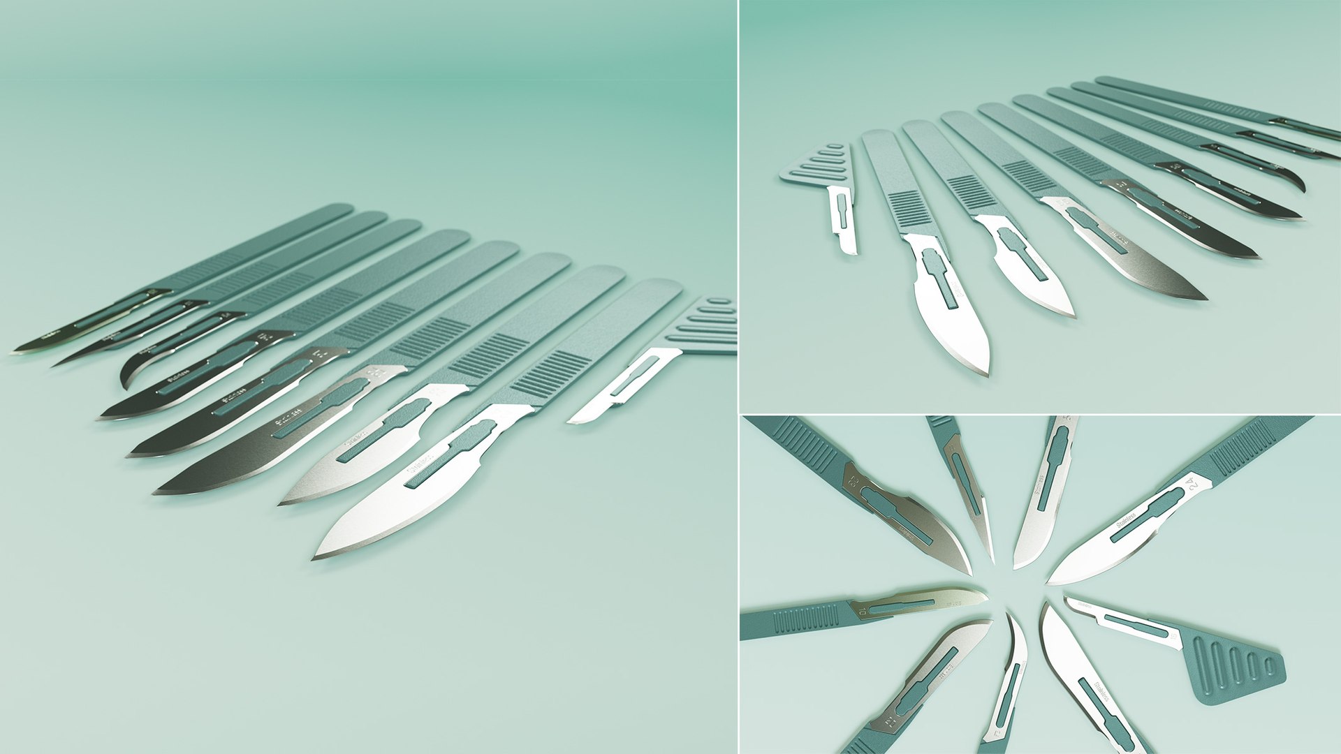 3D Scalpels Kidney Dish Sterilization Model - TurboSquid 1310341