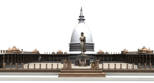 budha temple 3D model