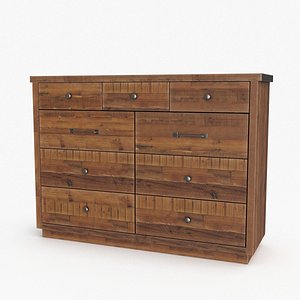 3D Big Daddys Dresser Wood Natural