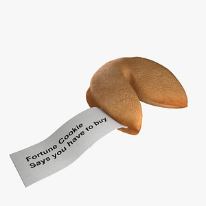 3d model fortune cookie