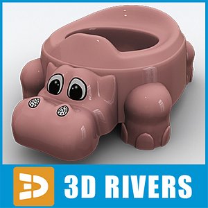 baby potty 3d max