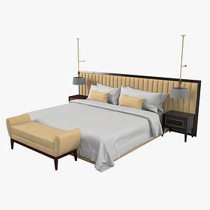 3D modern bedroom set