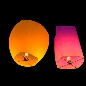 Chinese sky lantern 3D model