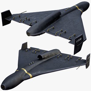 3D Rigged HESA Shahed 238 Kamikaze Jet UAV Drone PBR