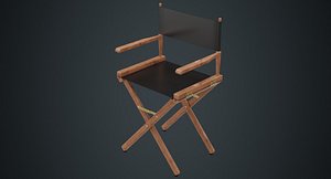 3D directors chair 1a model