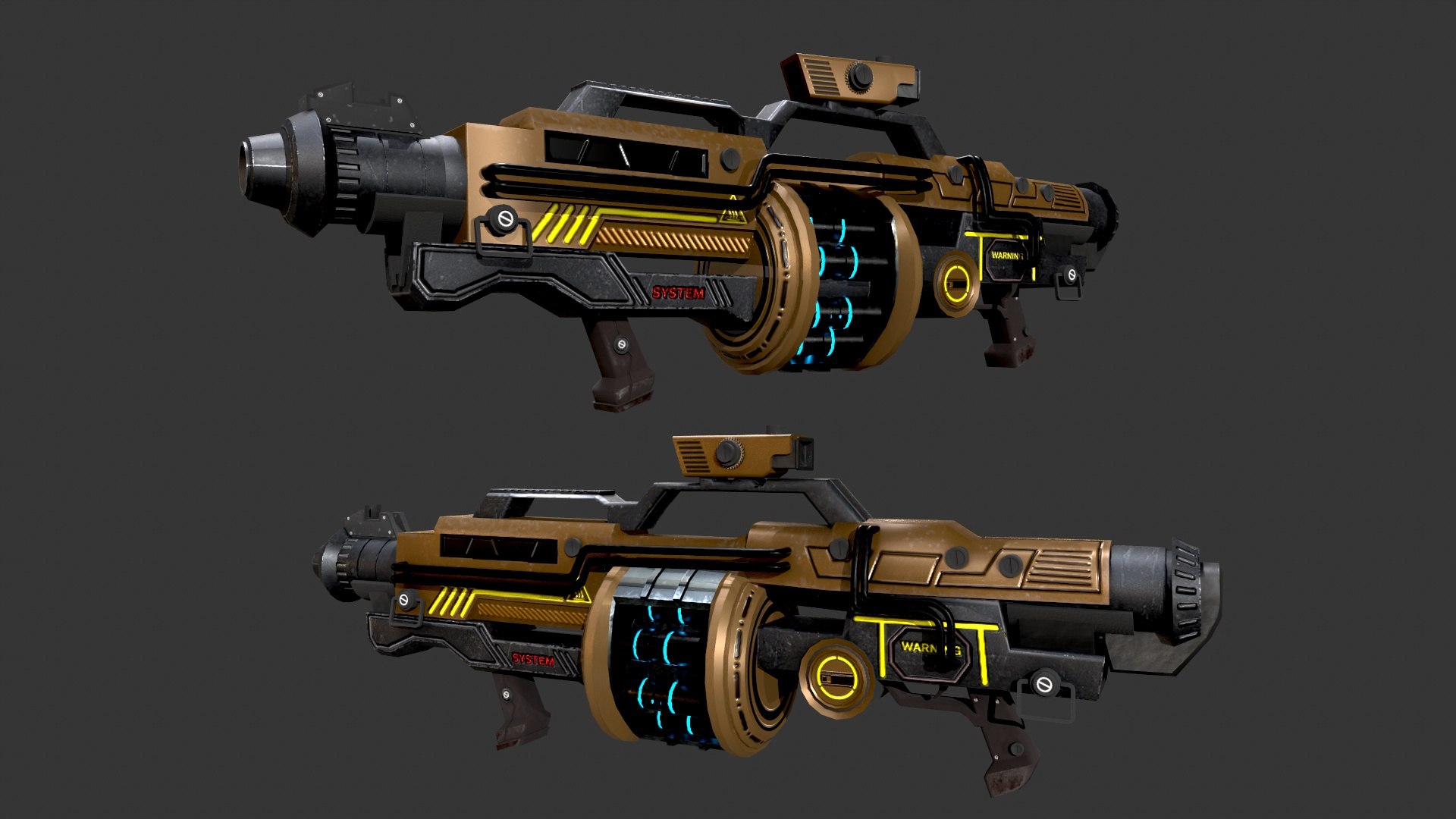 Sci-fi Grenade Launcher Model - TurboSquid 1918550