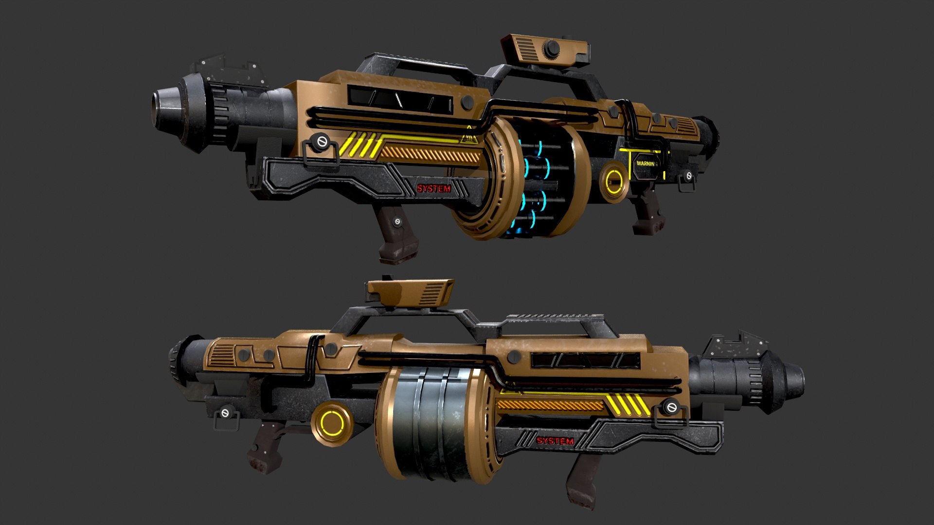 Sci-fi Grenade Launcher Model - TurboSquid 1918550