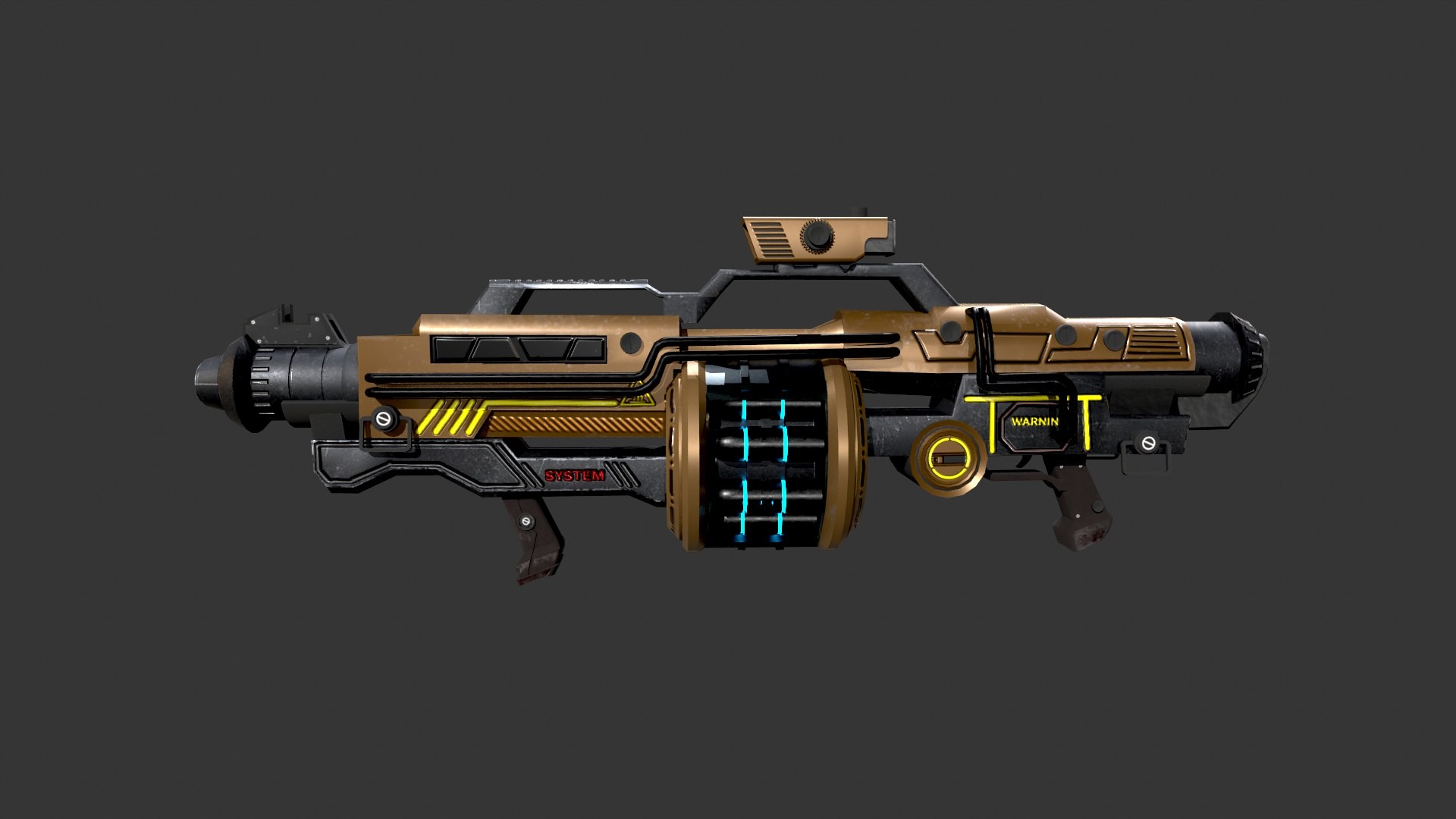 Sci-fi Grenade Launcher Model - TurboSquid 1918550