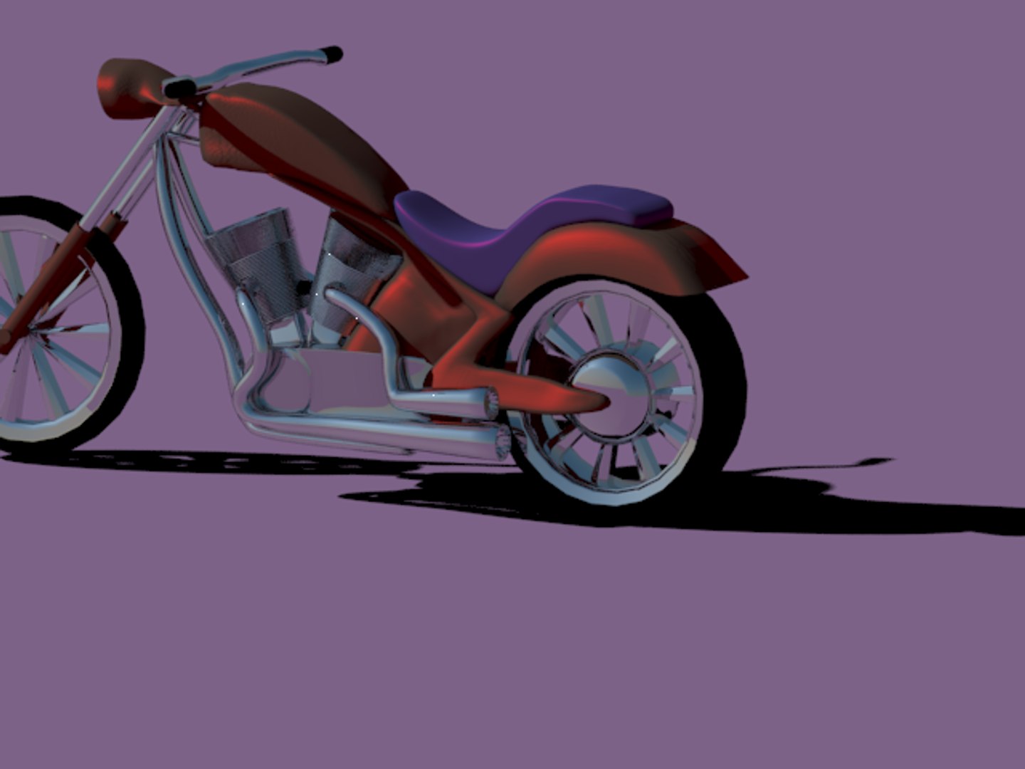 Free Motorcycle Chopper 3d Model