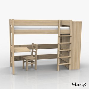 3d bunk bed