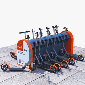 Electric Kick Scooter Sharing Parking