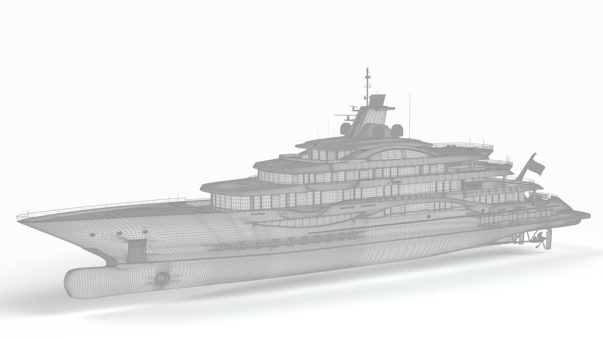 Feadship Symphony Superyacht Dynamic Simulation 3D model