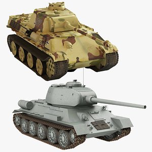 t-34 85 v panther 3d 3ds
