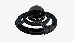 3D Alien Spaceship UFO E10 Full Black - Sci Fi Spacecraft Design