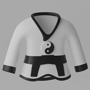 3D model Kung Fu Tai Chi Uniform Suit