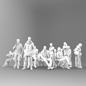 29 unique lowpoly people