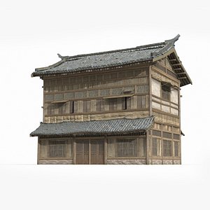 3D two-storey house ancient