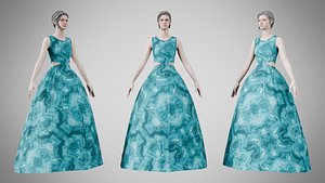 3D model Dress 32 Aqua Mirage