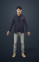 Animated Smart Casual Man Elegant - A-pose - Prime - rigged Biped CAT  walk included
