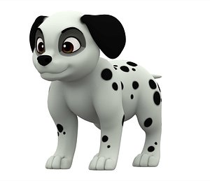 3D model dalmatian puppy