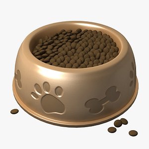 food bowls dog water 3d model