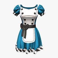 Apron Front Fairytale Cosplay Maiden Dress