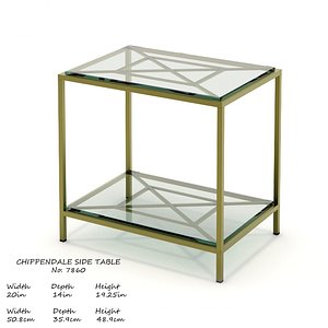 3D baker chippendale table 7860