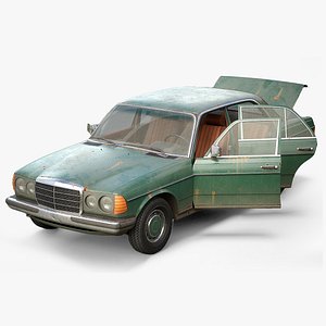 Old Classic car Sedan Set with interior in 9 color variants az9 model