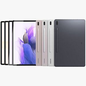 3D Samsung Galaxy Tab S7 FE All Colors model