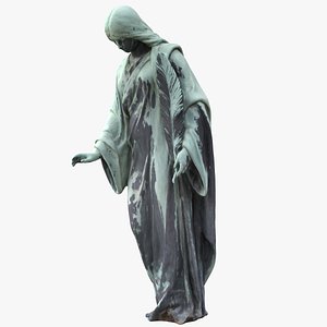 Bronze Figure with Feather