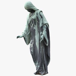 Bronze Figure with Feather