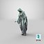 Figura de bronce con pluma