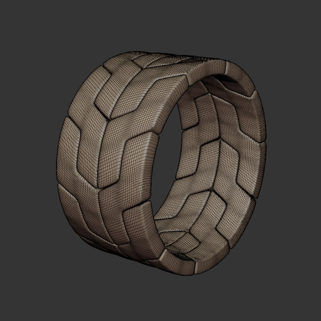 3D Futuristic MechLink Gold Armor Ring 74 Model - TurboSquid 2411826