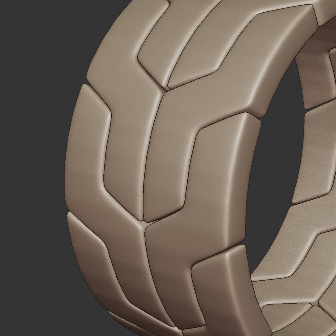 3D Futuristic MechLink Gold Armor Ring 74 Model - TurboSquid 2411826