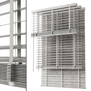 Wooden blinds Set 07 3D model