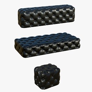 Chesterfield Realistic Leather Sofa