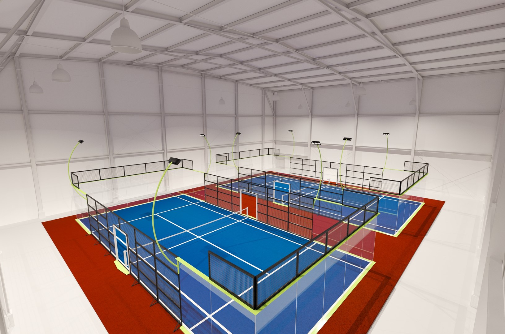 Padel Courts 3D Model - TurboSquid 2241292