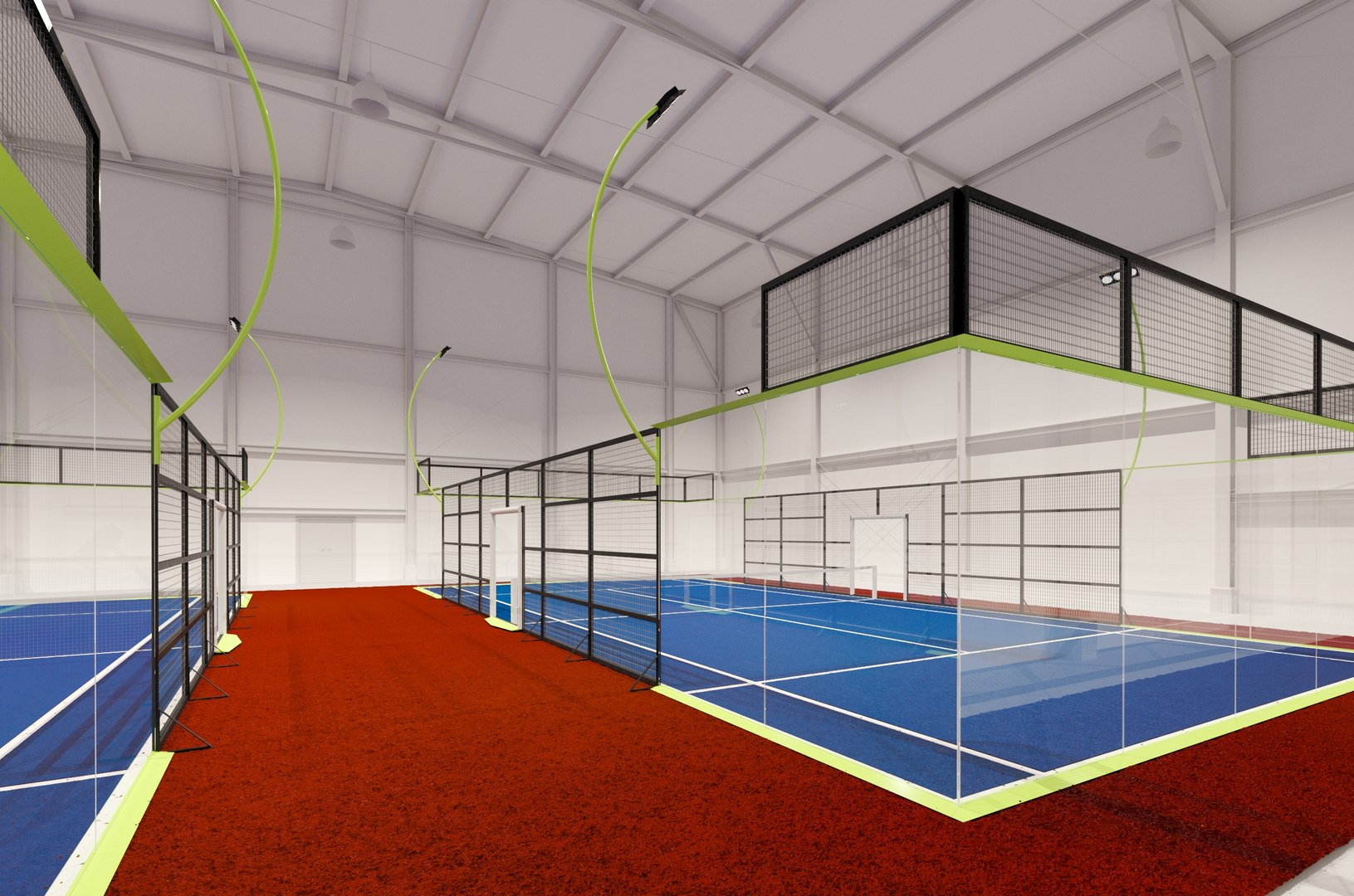 Padel Courts 3D Model - TurboSquid 2241292