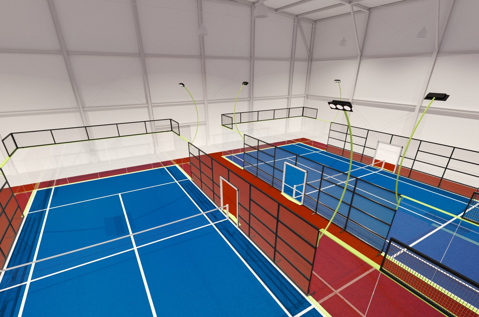 Padel Courts 3D Model - TurboSquid 2241292