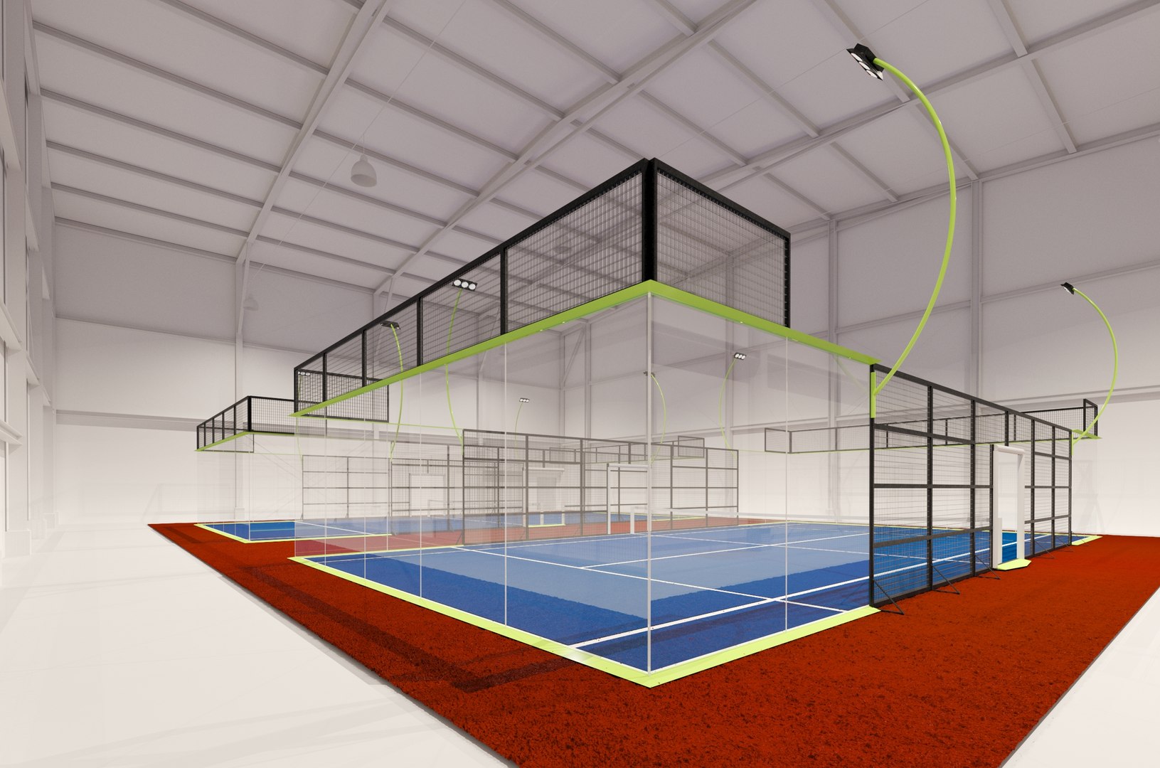 Padel Courts 3D Model - TurboSquid 2241292