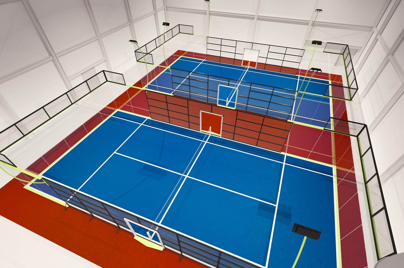 Padel Courts 3D Model - TurboSquid 2241292