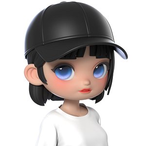 3D Ball cap Girl