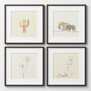 3D Picture Frames Set-424