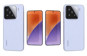Xiaomi 15 Blue Low Poly 3D model