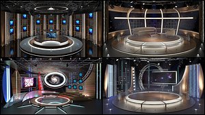 Virtual TV Studio Sets - Collection Vol 10 - 4 PCS DESIGN
