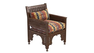 syrian inlaid wooden 3D model