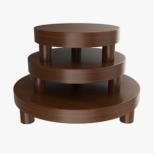 Store Wooden Round Display Stand